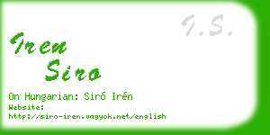 iren siro business card